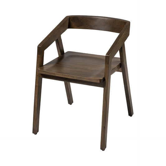 Brown Solid Wood Dining Chair By Homeroots | Dining Chairs | Modishstore