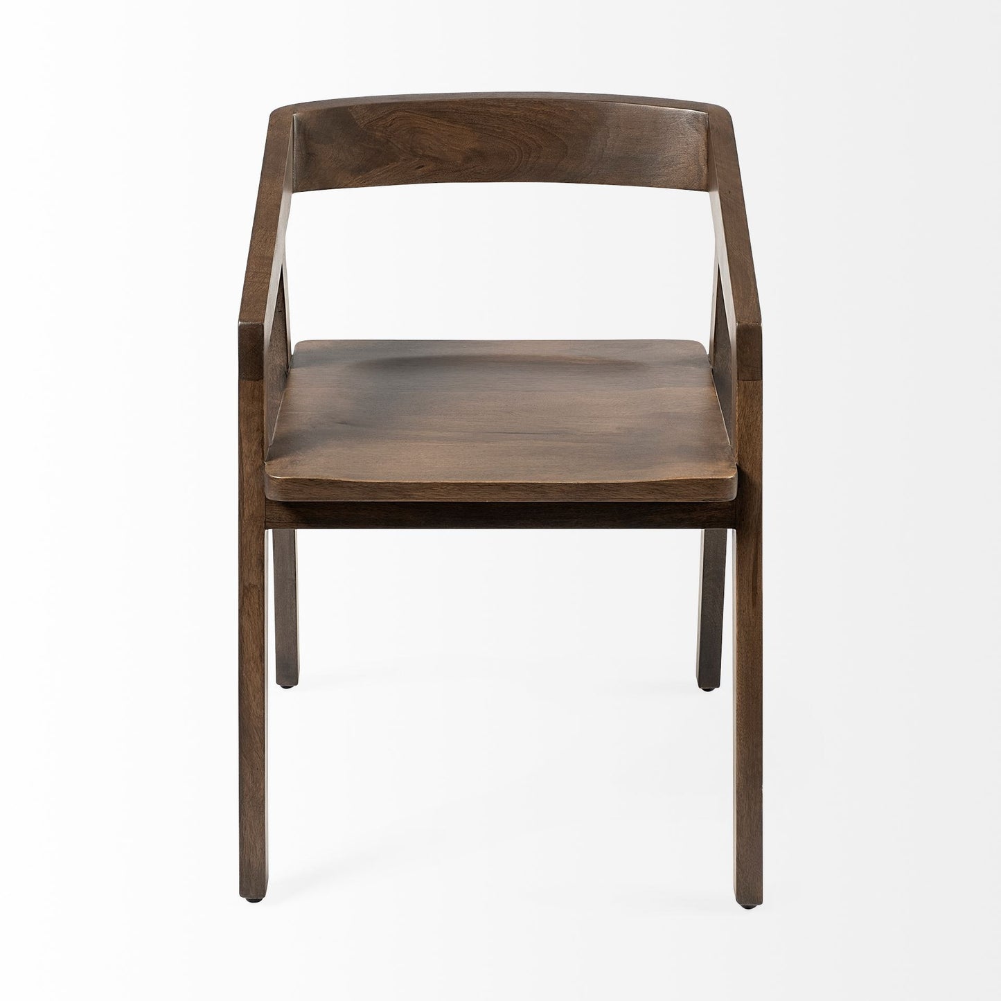 Brown Solid Wood Dining Chair By Homeroots | Dining Chairs | Modishstore - 2