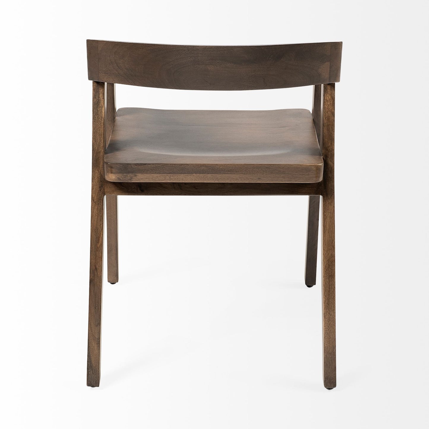Brown Solid Wood Dining Chair By Homeroots | Dining Chairs | Modishstore - 4