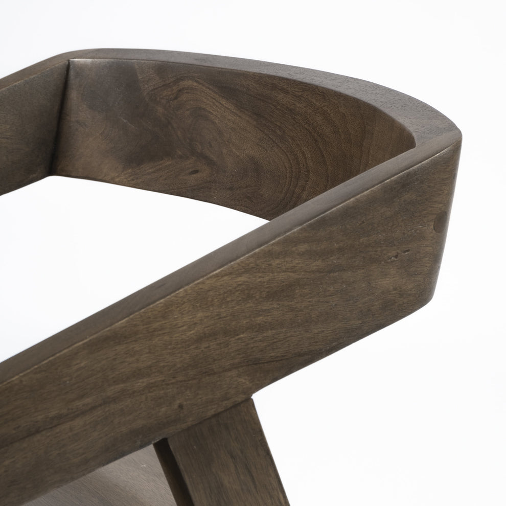 Brown Solid Wood Dining Chair By Homeroots | Dining Chairs | Modishstore - 7