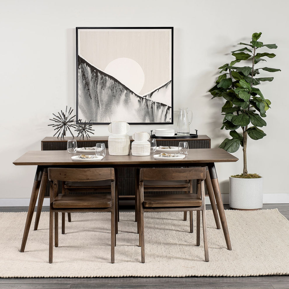 Brown Solid Wood Dining Chair By Homeroots | Dining Chairs | Modishstore - 8