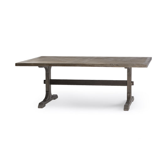 Grey Solid Wood Top And Base Dining Table By Homeroots | Dining Tables | Modishstore