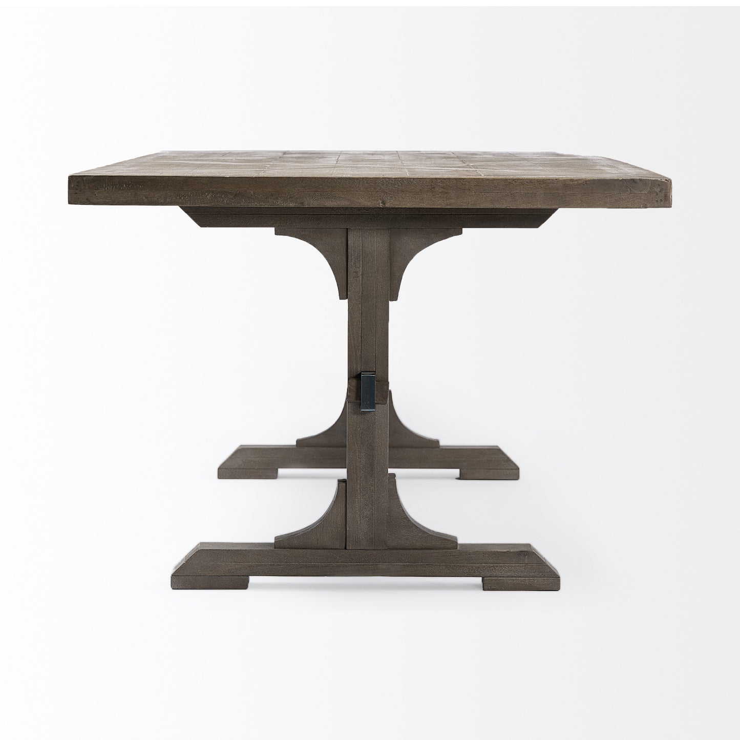 Grey Solid Wood Top And Base Dining Table By Homeroots | Dining Tables | Modishstore - 4