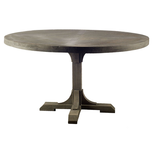 54' Circular Solid Wood Top With Pedestal Style Base Dining Table By Homeroots | Dining Tables | Modishstore