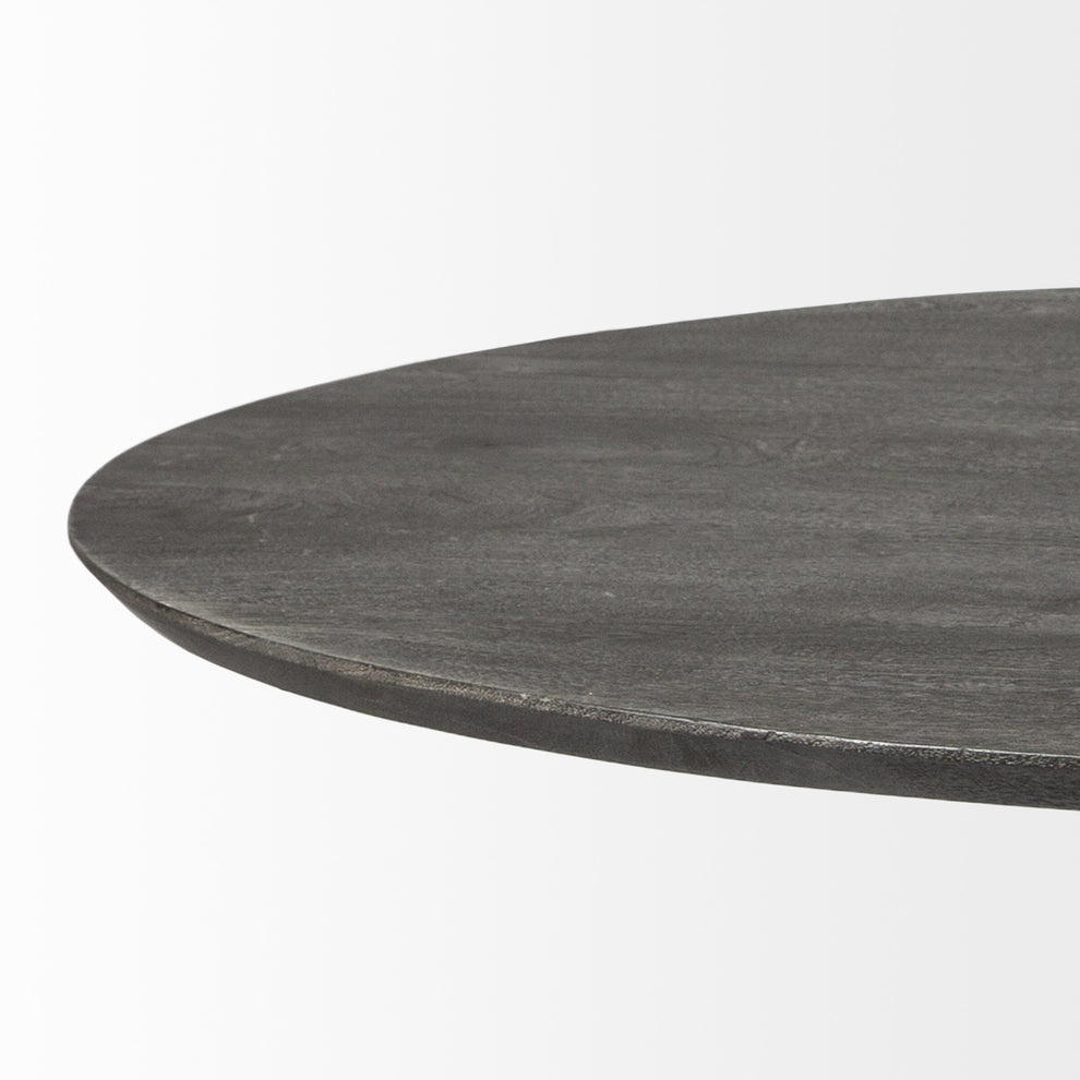 54' Brown Solid Wood Top With Brown Metal And Wood Base Dining Table By Homeroots | Dining Tables | Modishstore - 3