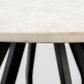 48' Round White Marble Top Black Base Dining Table By Homeroots | Dining Tables | Modishstore - 2