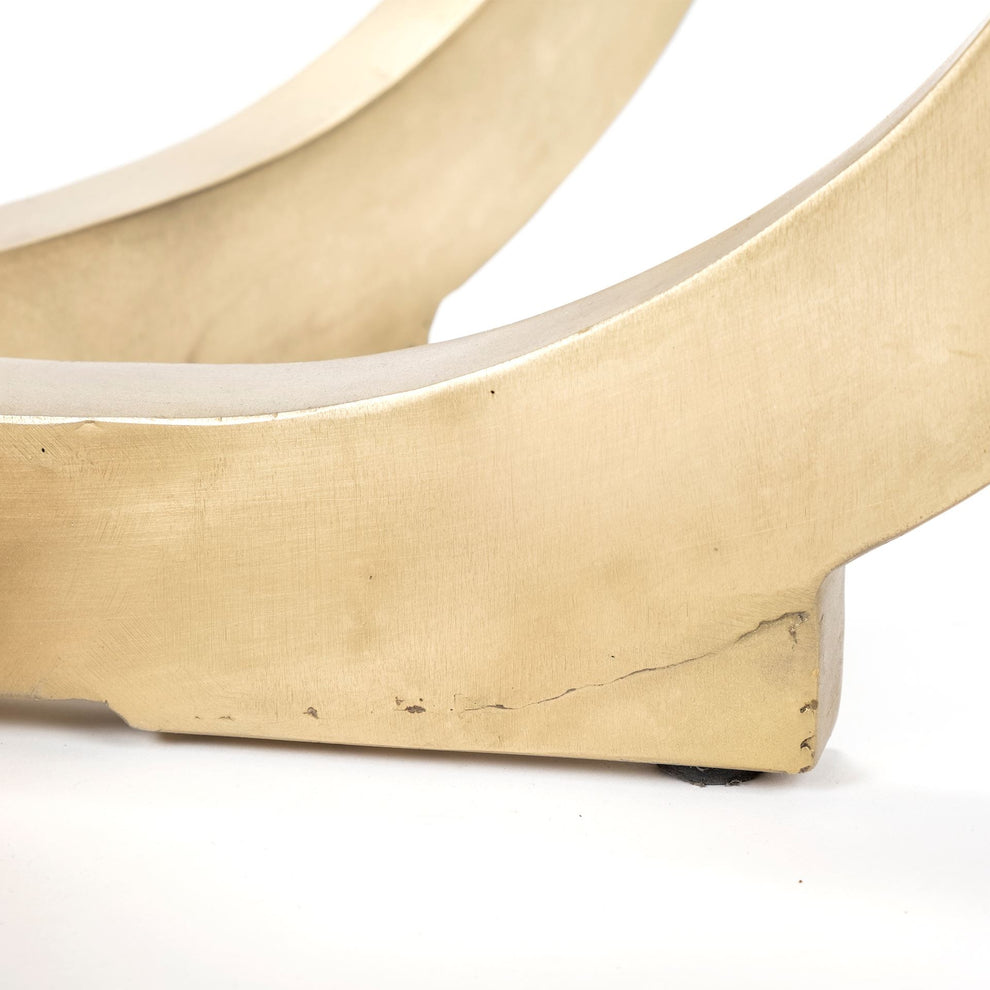 48' Marble Top With Gold Metal Base Dining Table By Homeroots | Dining Tables | Modishstore - 4