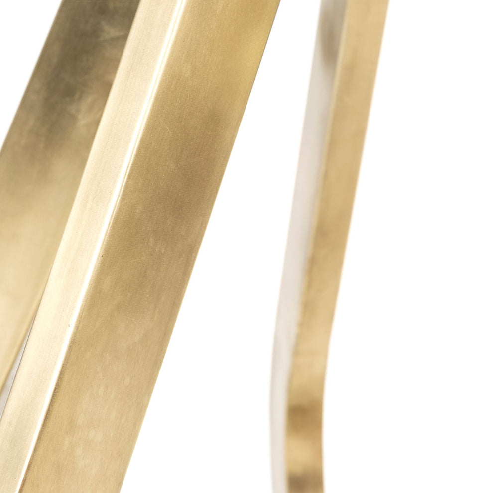 48' Marble Top With Gold Metal Base Dining Table By Homeroots | Dining Tables | Modishstore - 6
