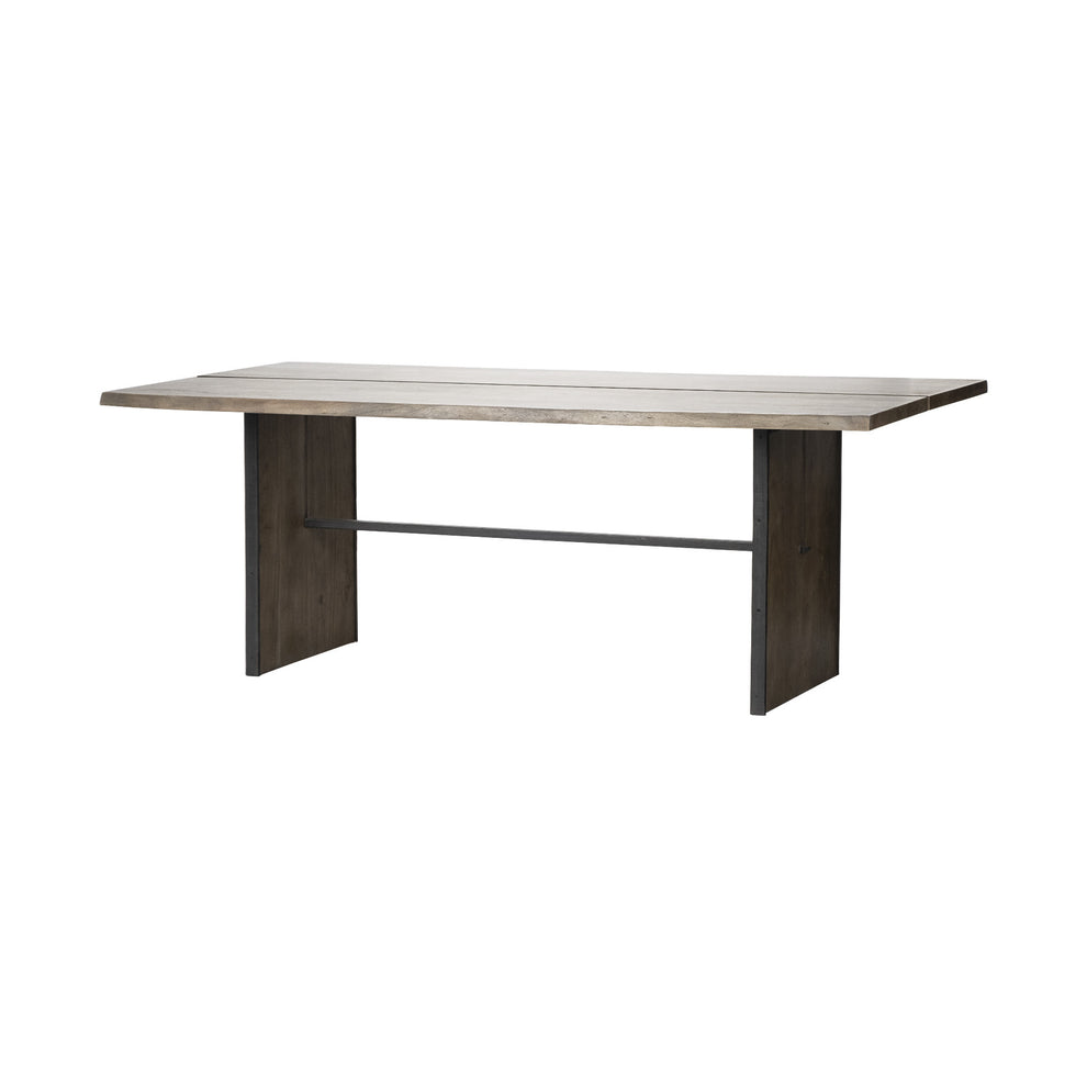Brown Solid Wood Top And Base Dining Table By Homeroots | Dining Tables | Modishstore - 2