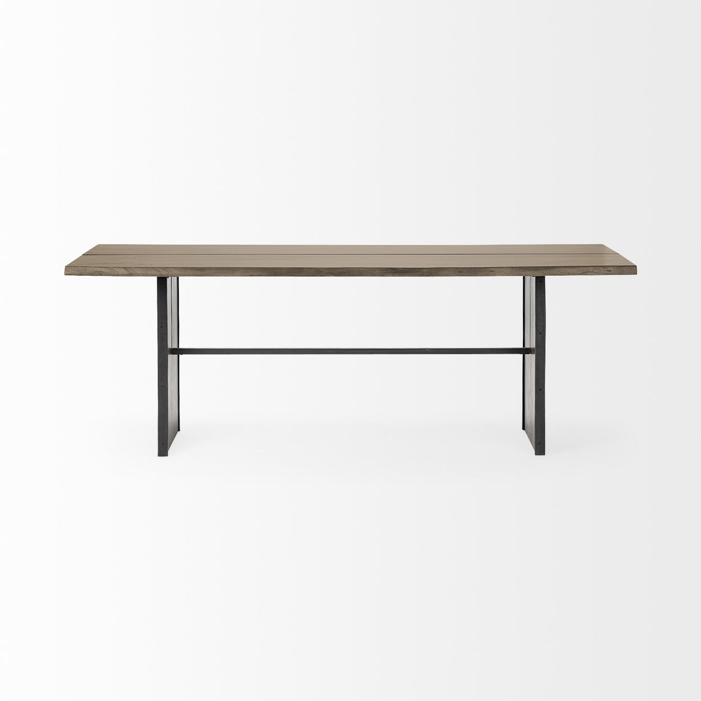 Brown Solid Wood Top And Base Dining Table By Homeroots | Dining Tables | Modishstore - 2