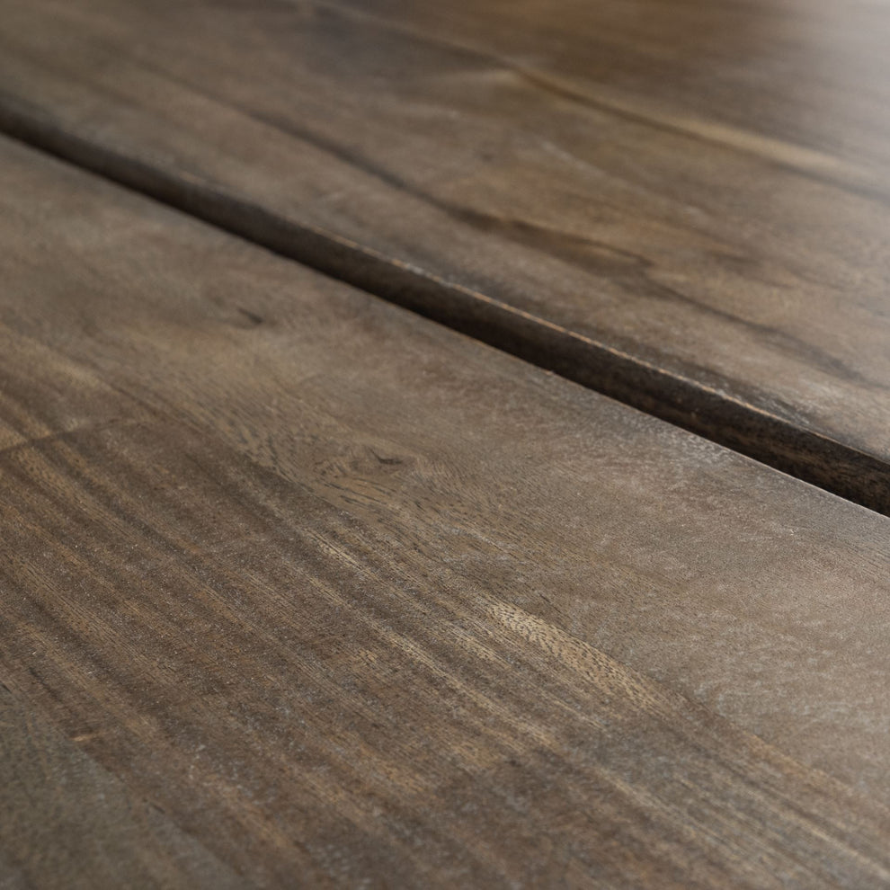 Brown Solid Wood Top And Base Dining Table By Homeroots | Dining Tables | Modishstore - 6