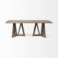 Rectangular Brown Solid Wood Top & Base Dining Table By Homeroots | Dining Tables | Modishstore - 2