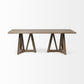 Rectangular Brown Solid Wood Top & Base Dining Table By Homeroots | Dining Tables | Modishstore - 3