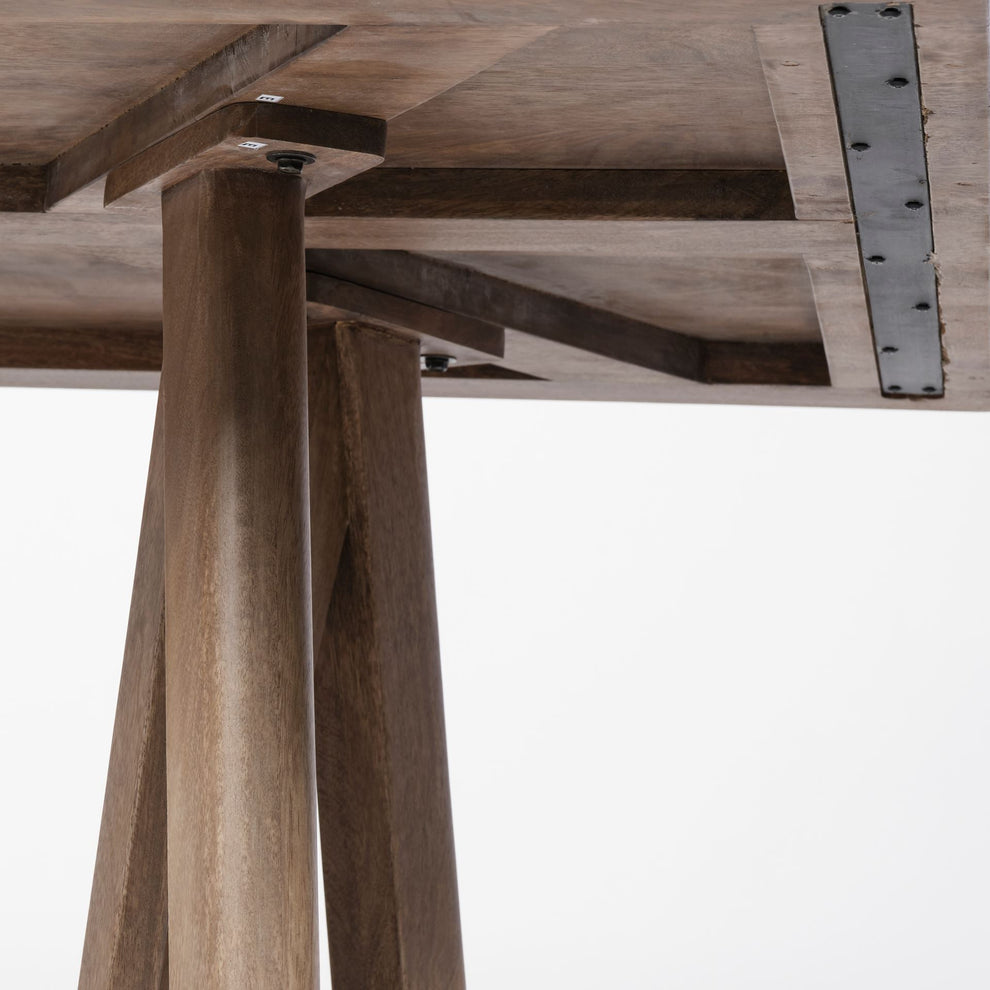 Rectangular Brown Solid Wood Top & Base Dining Table By Homeroots | Dining Tables | Modishstore - 6