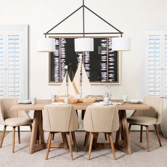 Rectangular Brown Solid Wood Top & Base Dining Table By Homeroots | Dining Tables | Modishstore