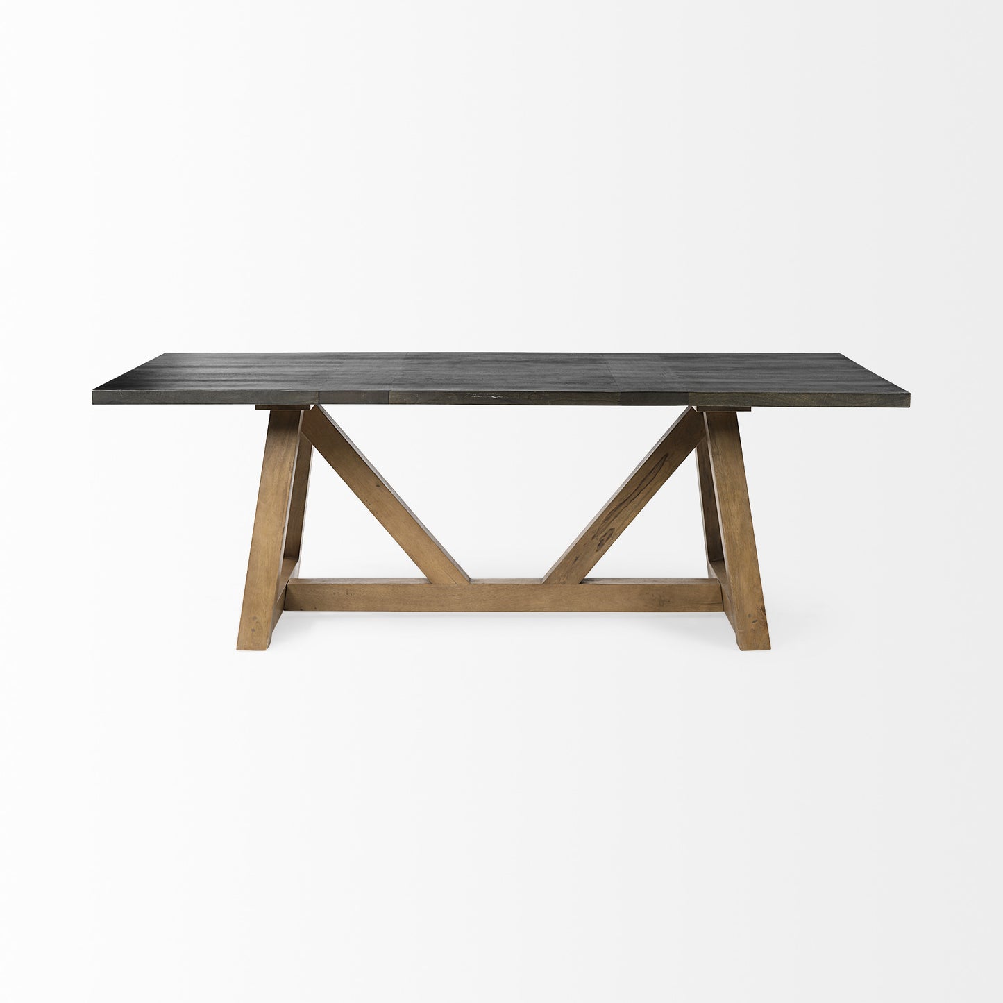 Rectangular Two Tone Brown Solid Wood Dining Table By Homeroots - 380471 | Dining Tables | Modishstore - 3