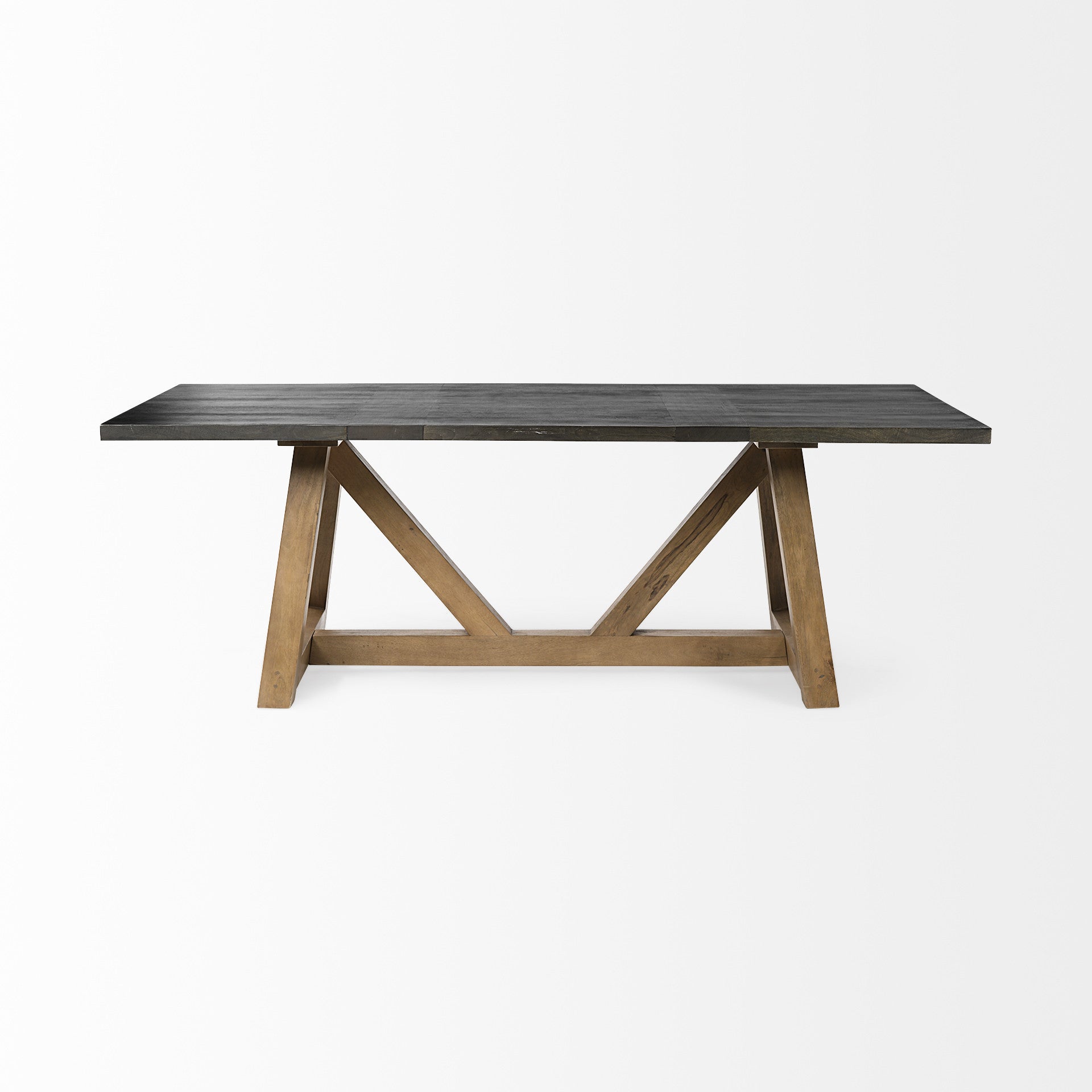 Rectangular Two Tone Brown Solid Wood Dining Table By Homeroots - 380471 | Dining Tables | Modishstore - 3