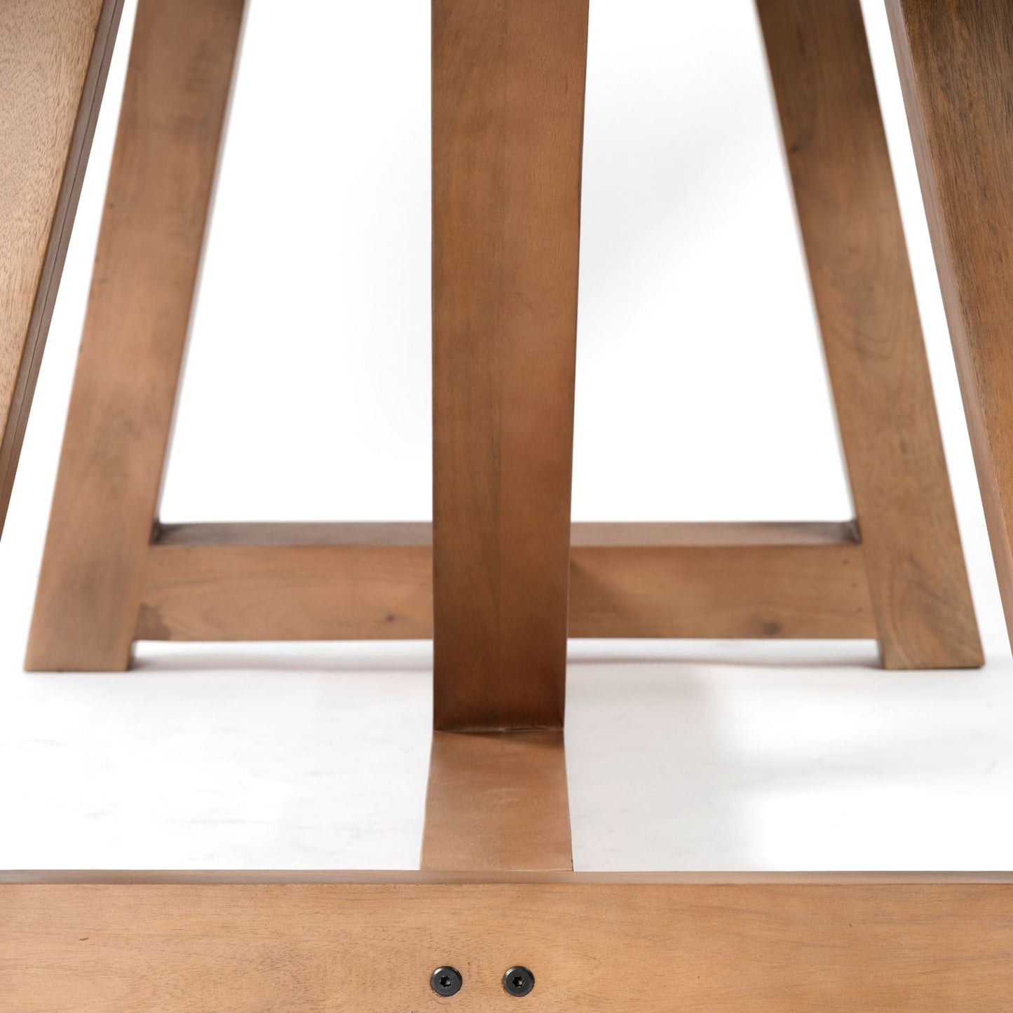 Rectangular Two Tone Brown Solid Wood Dining Table By Homeroots - 380471 | Dining Tables | Modishstore - 8