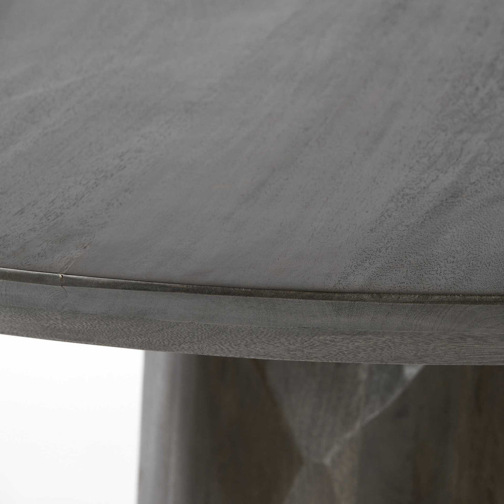 60' Round Brown Solid Wood Top And Base Dining Table By Homeroots - 380474 | Dining Tables | Modishstore - 2