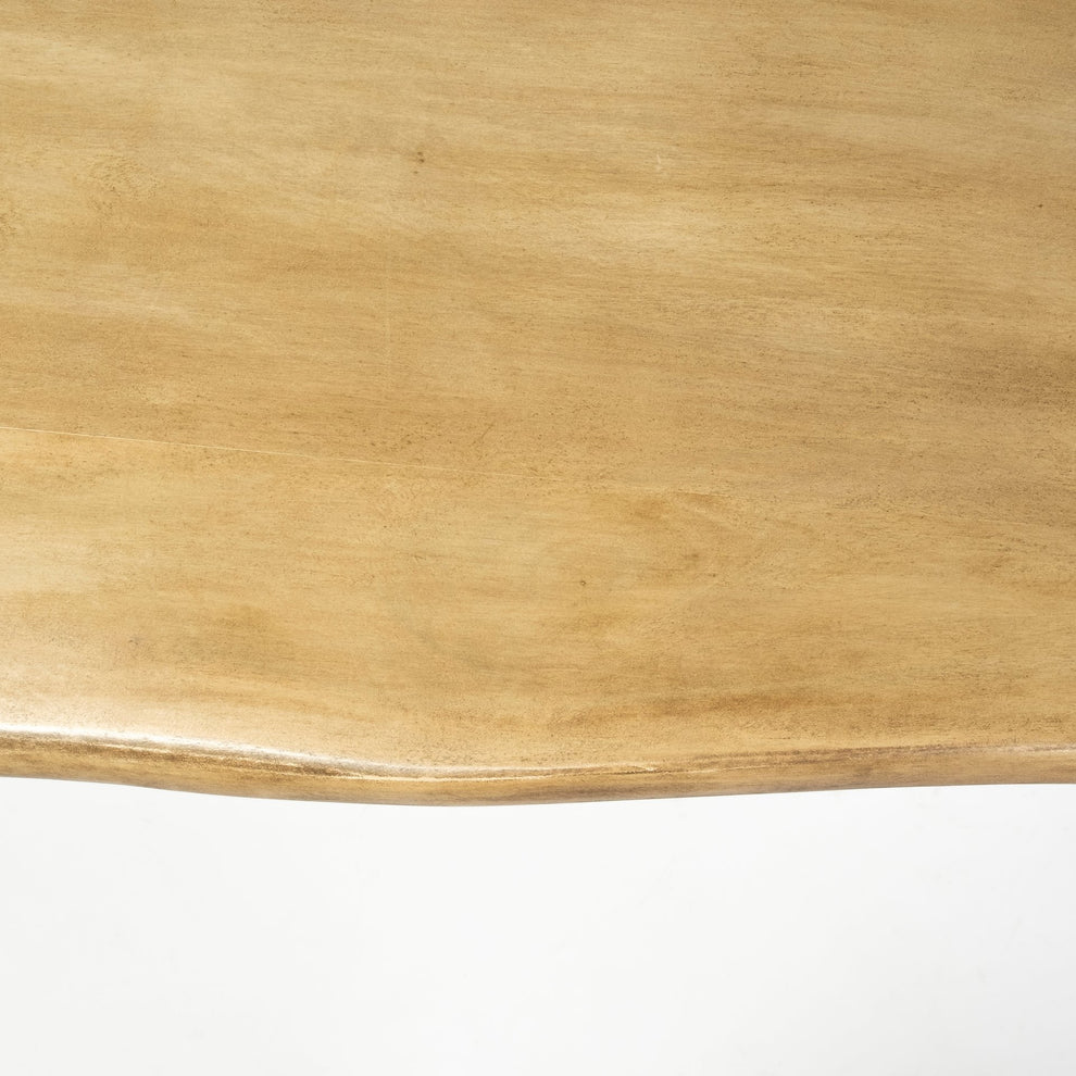 Rectangular Blonde Live Edge Sold Wood Top With Black Metal Base Dining Table By Homeroots | Dining Tables | Modishstore - 7