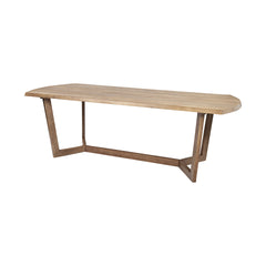 Rectangular Brown Solid Wood Top And Base Dining Table By Homeroots