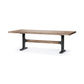 Rectangular Brown Solid Wood Top With Black Metal Base Dining Table By Homeroots - 380482 | Dining Tables | Modishstore