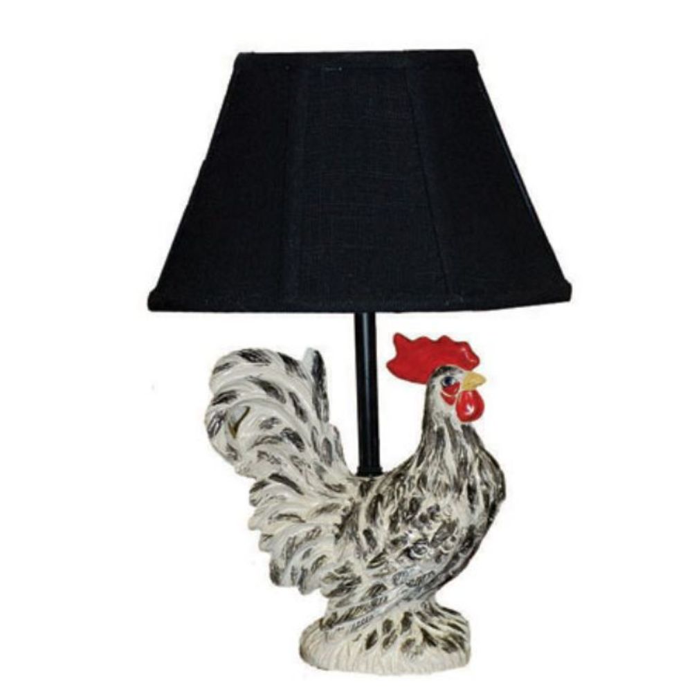 Rustic Farmhouse Rooster Accent Lamp By Homeroots | Table Lamps | Modishstore - 2
