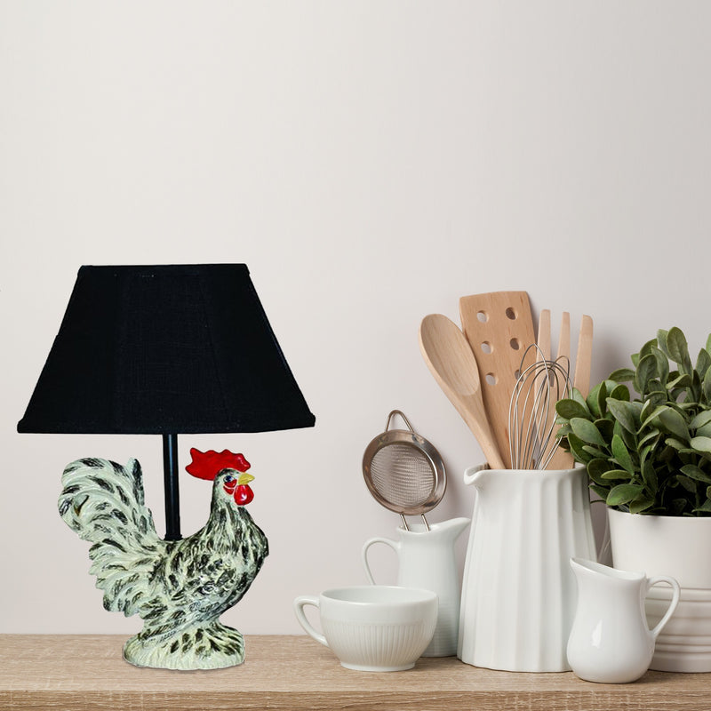 Rustic Farmhouse Rooster Accent Lamp By Homeroots | Table Lamps | Modishstore
