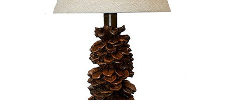 Pinecone Accent Lamp By Homeroots | Table Lamps | Modishstore - 3