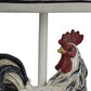 White and Black Rooster with Sunflower and Harlequin Patterned Accent Lamp By Homeroots | Table Lamps | Modishstore - 2