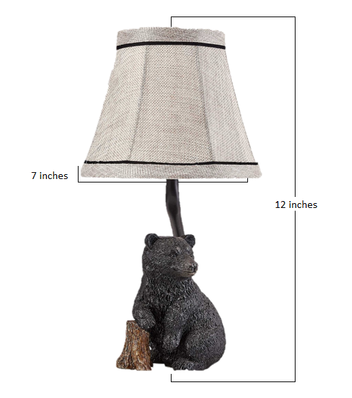 Smokey Bear in Woodlands Accent Lamp By Homeroots | Table Lamps | Modishstore - 2