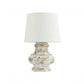 Distressed White and Gold Accent Lamp By Homeroots | Table Lamps | Modishstore