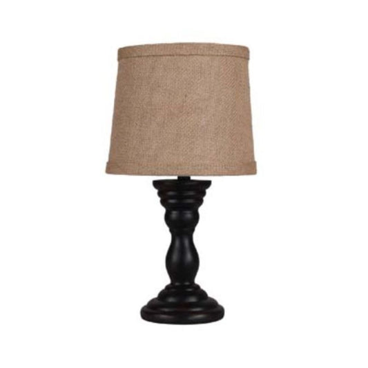 Black Turned Base Accent Lamp By Homeroots | Table Lamps | Modishstore