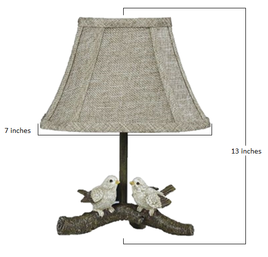 Two Cheery Birds on a Branch Accent Lamp By Homeroots | Table Lamps | Modishstore - 5
