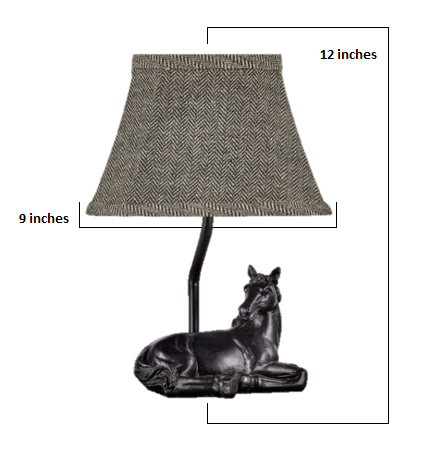 Horse Rests Peacefully Accent Lamp By Homeroots | Table Lamps | Modishstore - 5