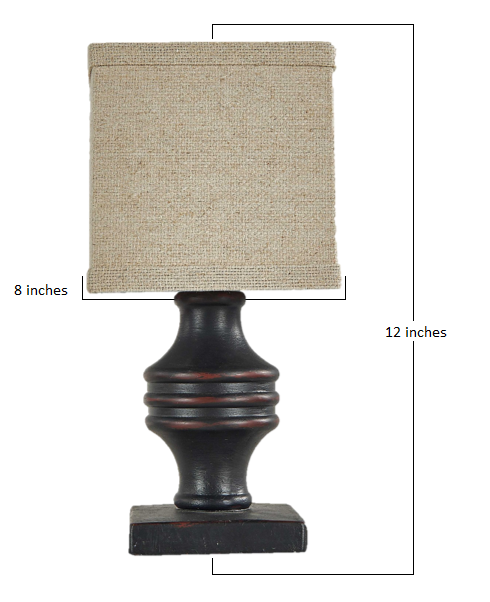 Classic Black Accent Lamp with Neutral Shade By Homeroots | Table Lamps | Modishstore - 2