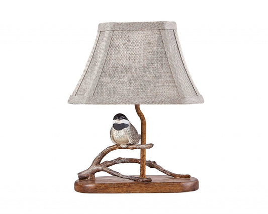Songbird on a Branch Accent Lamp with Tailored Shade By Homeroots | Table Lamps | Modishstore