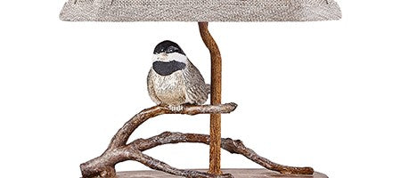 Songbird on a Branch Accent Lamp with Tailored Shade By Homeroots | Table Lamps | Modishstore - 3
