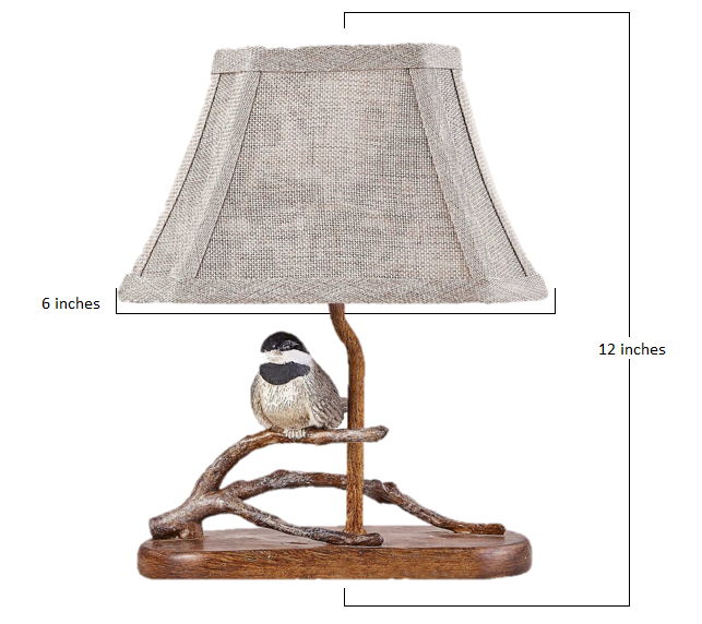 Songbird on a Branch Accent Lamp with Tailored Shade By Homeroots | Table Lamps | Modishstore - 4