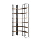 Curved Dark Brown Wood And Black Iron 6 Shelving Unit By Homeroots | Shelves & Shelving Units | Modishstore
