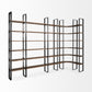 Curved Dark Brown Wood And Black Iron 6 Shelving Unit By Homeroots | Shelves & Shelving Units | Modishstore - 4