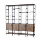 Medium Brown Wood and Metal Multi Shelves Shelving Unit By Homeroots | Shelves & Shelving Units | Modishstore