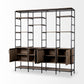 Medium Brown Wood and Metal Multi Shelves Shelving Unit By Homeroots | Shelves & Shelving Units | Modishstore - 5