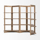 Light Brown Wood Shelving Unit with 4 Shelves By Homeroots | Shelves & Shelving Units | Modishstore - 7