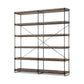 Medium Brown Wood and Iron Shelving Unit with 5 Tray Shelves By Homeroots | Shelves & Shelving Units | Modishstore - 2