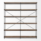 Medium Brown Wood and Iron Shelving Unit with 5 Tray Shelves By Homeroots | Shelves & Shelving Units | Modishstore - 3