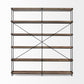 Medium Brown Wood and Iron Shelving Unit with 5 Tray Shelves By Homeroots | Shelves & Shelving Units | Modishstore - 4