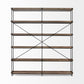 Medium Brown Wood and Iron Shelving Unit with 5 Tray Shelves By Homeroots | Shelves & Shelving Units | Modishstore - 5