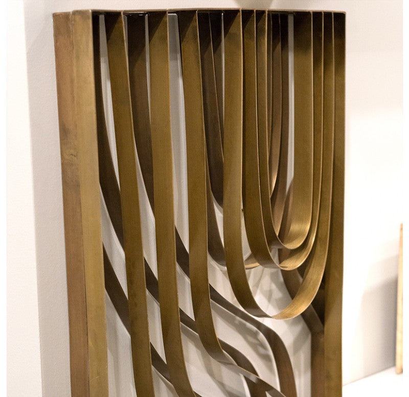 Gold Leaf Design Group Metal Wood Grain Panel - Set Of 2 | Wall Decor | Modishstore-2