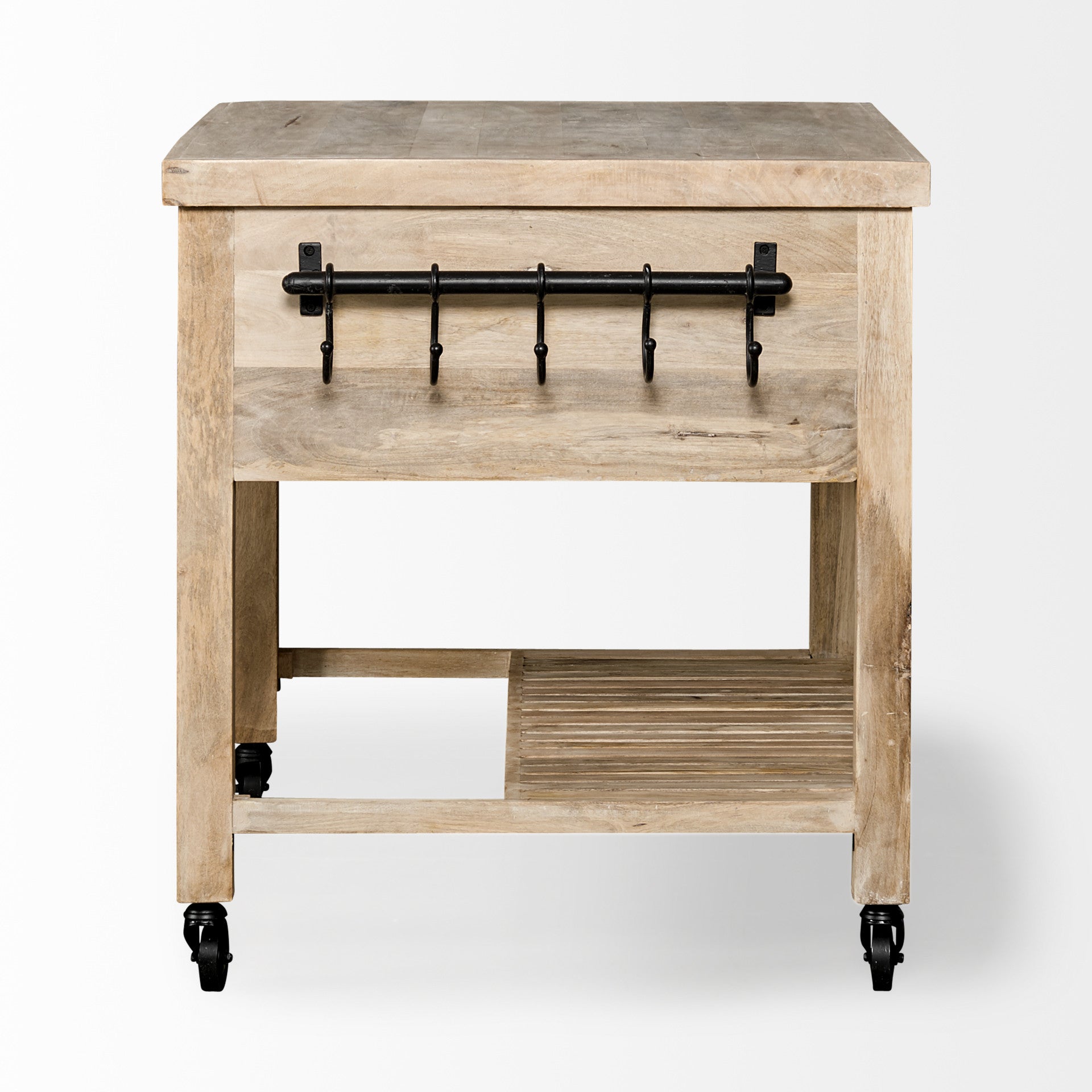Modern Farmhouse Rolling Kitchen Island Or Bar Cart By Homeroots | Bar Carts | Modishstore - 5
